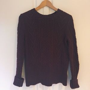GENTLY WORN | COZY MAROON THICK SWEATER XS